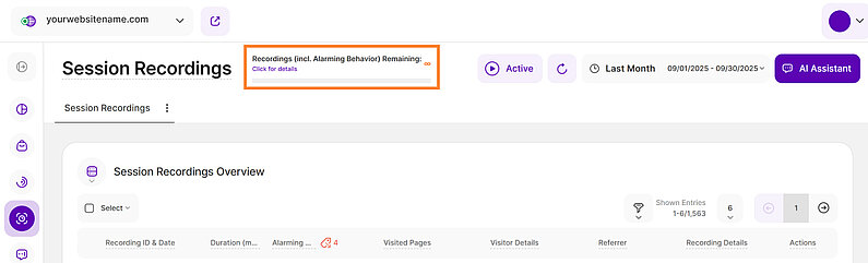 Some General Hints for Session Recordings